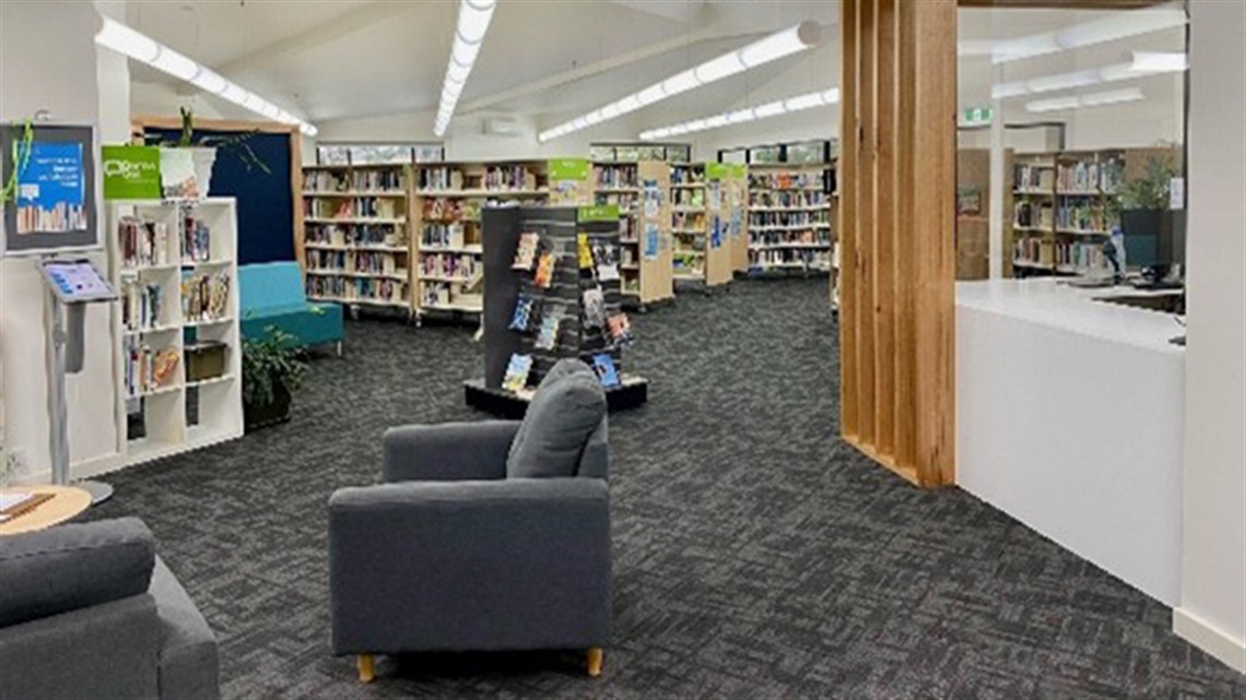 Bermagui library reading nook.
